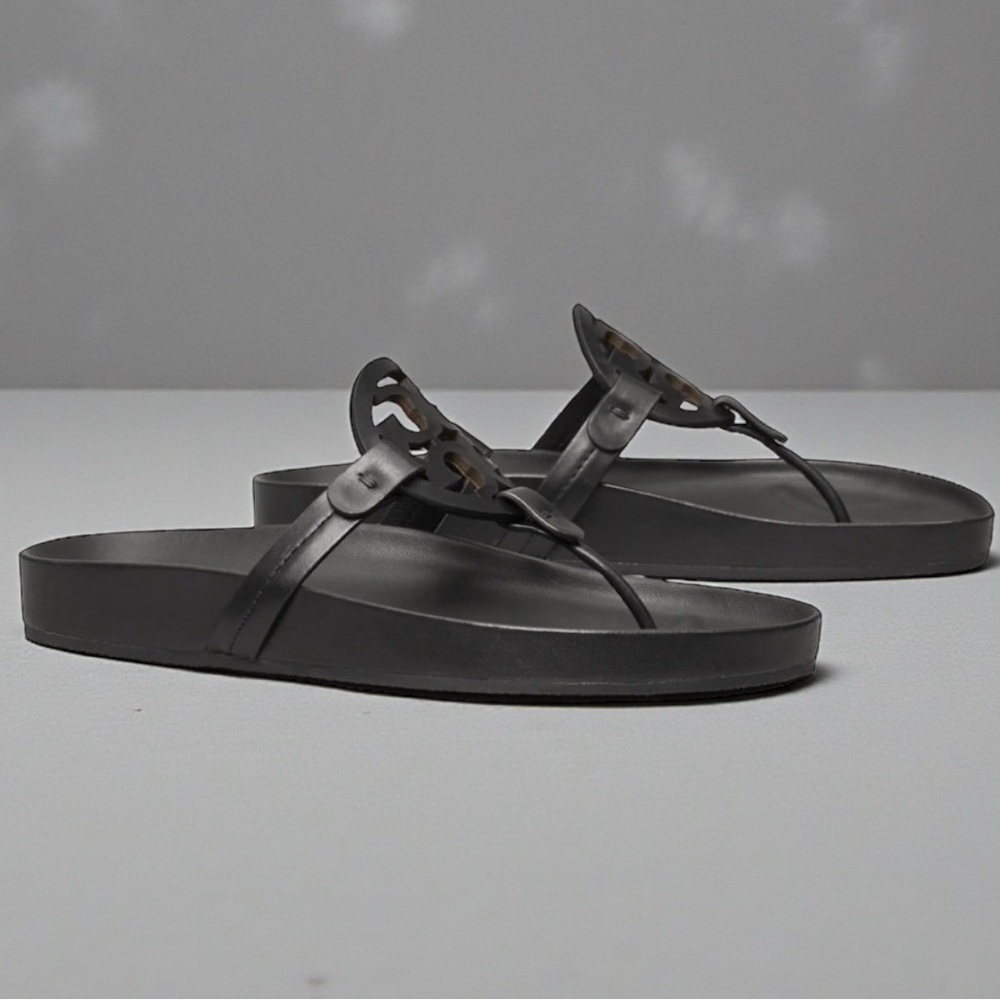 TORY BURCH Women's Miller Cloud Sandal in Perfect Black (7.5) - Picture 2 of 6
